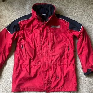 Men’s Spyder vintage jacket is extremely warm and easy for the slopes!